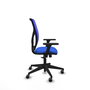 PIQUERAS Y CRESPO Chaise Motilla Synchro Bleu, Accoudoirs 3D, Base Pyramidale Noire