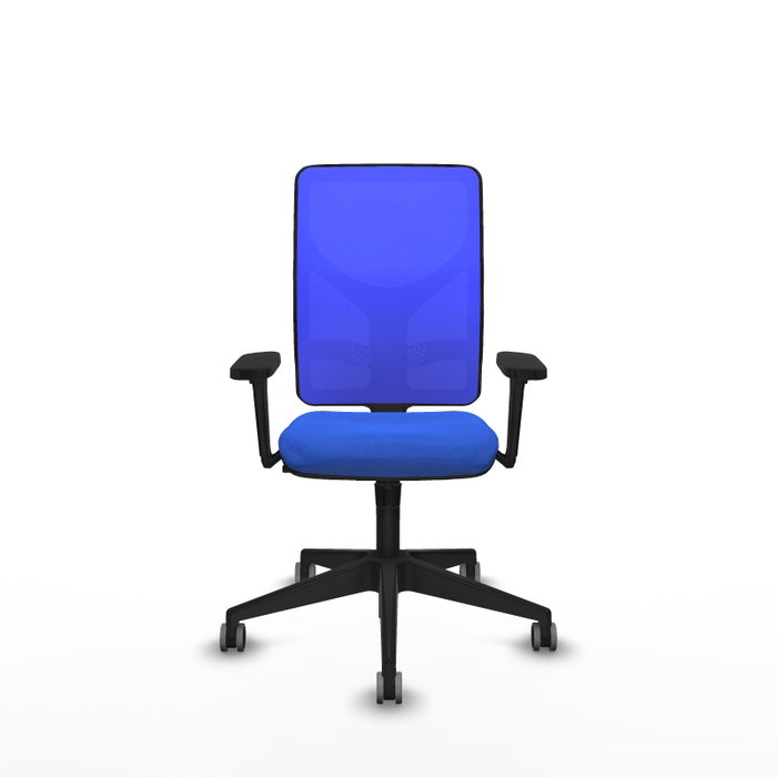 PIQUERAS Y CRESPO Chaise Motilla Synchro Bleu, Accoudoirs 3D, Base Pyramidale Noire PIQUERAS Y CRESPO Chaise Motilla Synchro Bleu, Accoudoirs 3D, Base Pyramidale Noire
