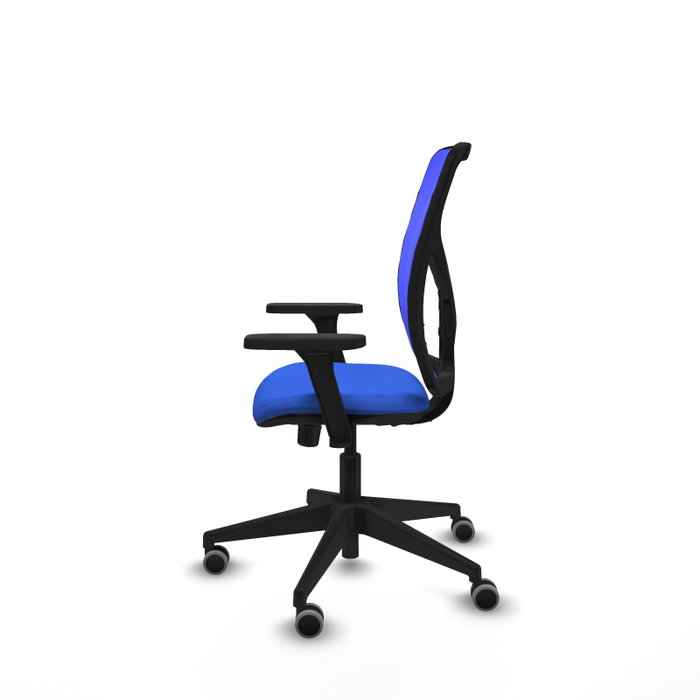PIQUERAS Y CRESPO Chaise Motilla Synchro Bleu, Accoudoirs 3D, Base Pyramidale Noire PIQUERAS Y CRESPO Chaise Motilla Synchro Bleu, Accoudoirs 3D, Base Pyramidale Noire