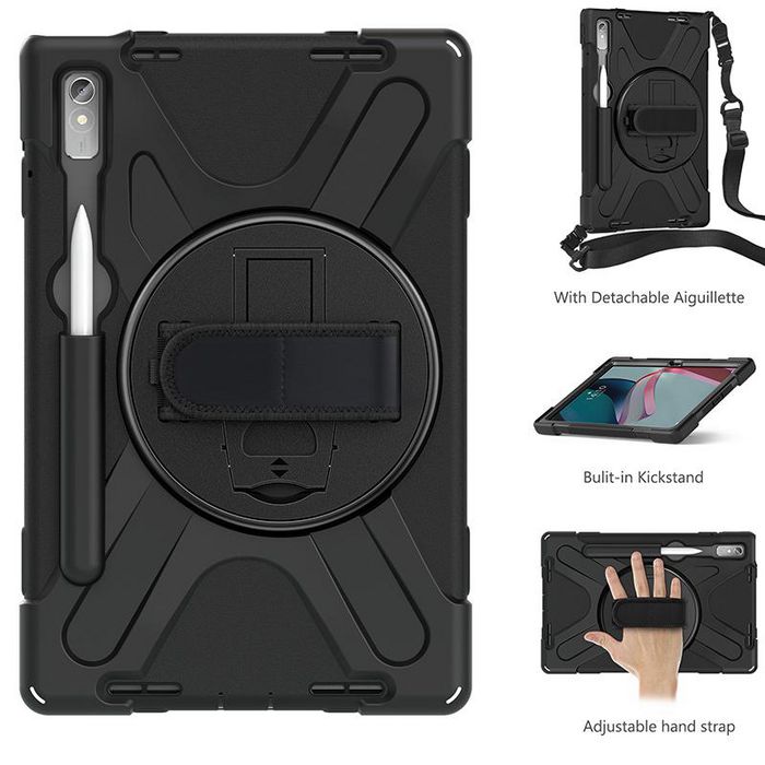 eSTUFF Coque Defender Austin pour Lenovo Tab P11 Pro 2022 2ème Génération 11.2" - TB132FU - Support Rotatif 360° - Protection Sans Verre Avant - Noir eSTUFF Coque Defender Austin pour Lenovo Tab P11 Pro 2022 2ème Génération 11.2" - TB132FU - Support Rotatif 360° - Protection Sans Verre Avant - Noir