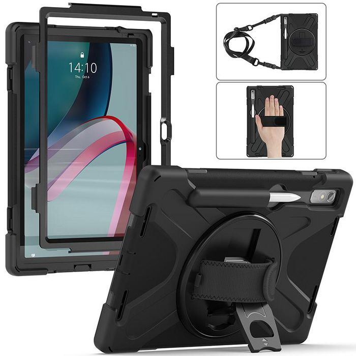 eSTUFF Coque Defender Austin pour Lenovo Tab P11 Pro 2022 2ème Génération 11.2" - TB132FU - Support Rotatif 360° - Protection Sans Verre Avant - Noir eSTUFF Coque Defender Austin pour Lenovo Tab P11 Pro 2022 2ème Génération 11.2" - TB132FU - Support Rotatif 360° - Protection Sans Verre Avant - Noir