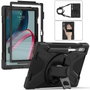eSTUFF Coque Defender Austin pour Lenovo Tab P11 Pro 2022 2ème Génération 11.2" - TB132FU - Support Rotatif 360° - Protection Sans Verre Avant - Noir