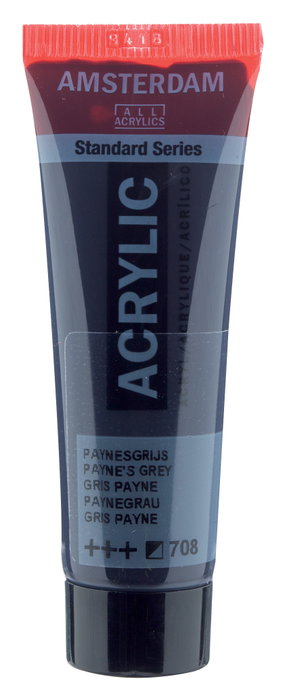 Amsterdam Amsterdam Standard Series Peinture acrylique Gris Payne 708 20 ml Amsterdam Amsterdam Standard Series Peinture acrylique Gris Payne 708 20 ml