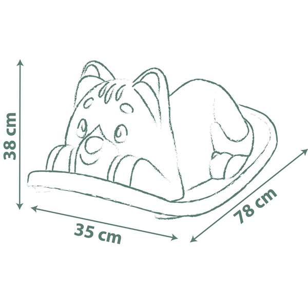 Smoby Balancín Gato Azul - Balançoire Chat Bleu pour Enfant dès 2 Ans, Produit en Norvégien