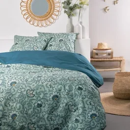 Today - Parure de lit housse de couette Sunshine - 220 x 240 cm + 2 taies - 100% Coton - Bleu