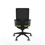 Piqueras y Crespo Chaise de Bureau Horna, Assise Pistache et Dossier Noir
