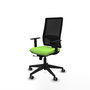 Piqueras y Crespo Chaise de Bureau Horna, Assise Pistache et Dossier Noir