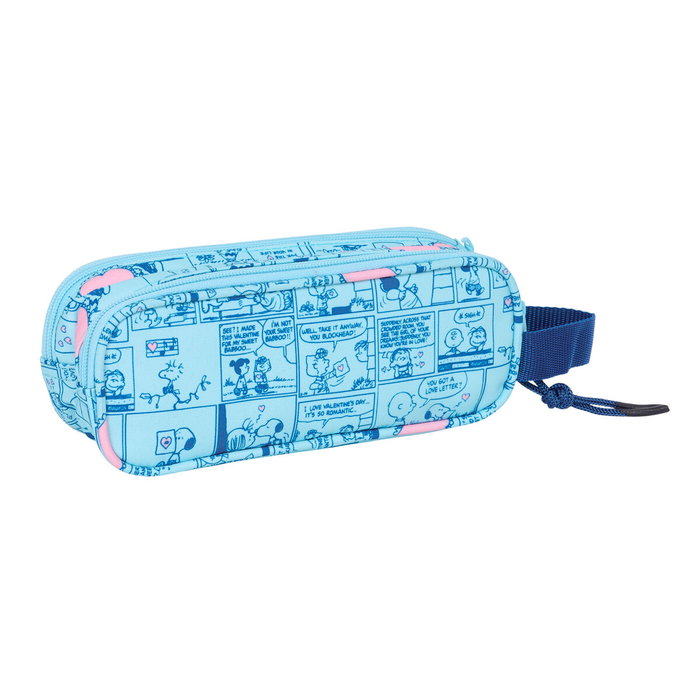 Trousse Fourre-Tout Double Snoopy Love Bleu clair 21 x 8 x 6 cm Trousse Fourre-Tout Double Snoopy Love Bleu clair 21 x 8 x 6 cm