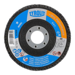 Tyrolit Disque à lamelles Ø115 x 22,23 mm Grain 60 Pour acier et inox
