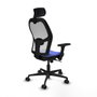 Piqueras y Crespo Chaise de Bureau 3D036N2 Bleu clair avec Appui-tête