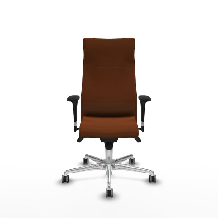 Piqueras Y Crespo Fauteuil Albacete Marron avec mécanisme Sincro et base aluminium