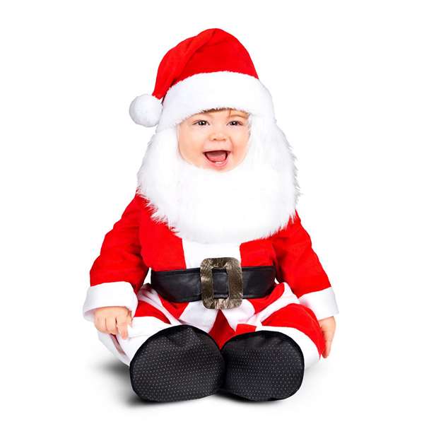 My Other Me - Déguisement Père Noël avec barbe et son, taille 12-24 mois - 1 à 2 ans, rouge