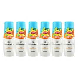SodaStream - Lot de 6 Concentrés Lipton Ice Tea Pêche Zéro Sucre - Jusqu'à 54L de Boissons - 440ml