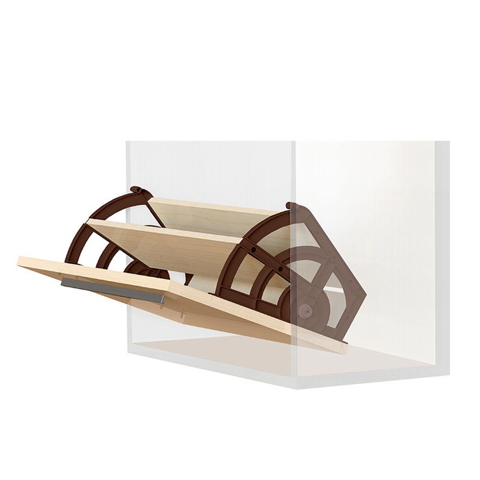 HERRAJES ALK Zapatero 2 Baldas Voleko Finition Marron Plastique 25cm Profondeur