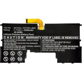 CoreParts Batterie pour ordinateur portable HP, 40.04Wh, 7.7V, 5200mAh, Noir
