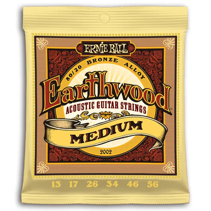 ERNIE BALL Jeu de cordes acoustique Earthwood 80/20 Bronze Medium 13-56
