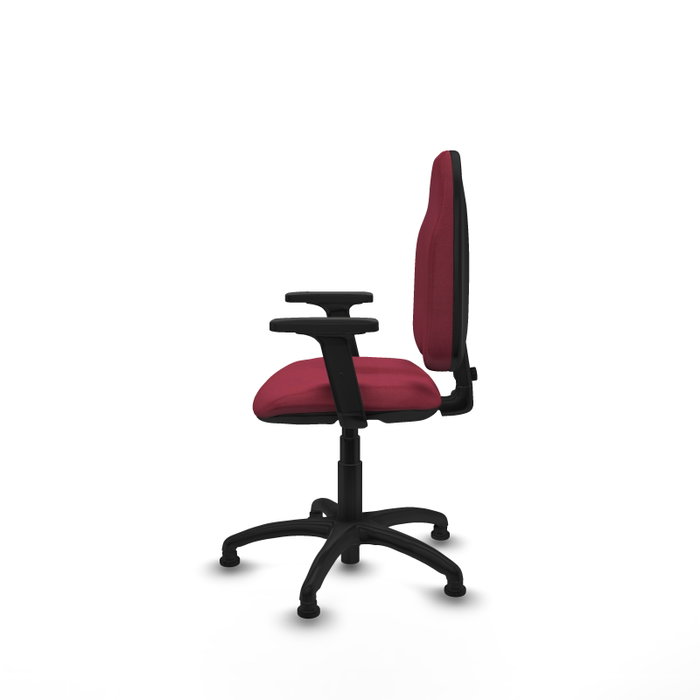 PIQUERAS Y CRESPO Chaise de bureau Algarra, tissu grenat, mécanisme Contact permanent