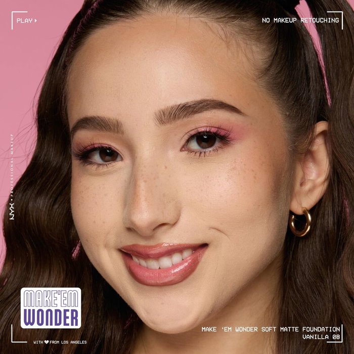 Nyx Professional Make Up Make'Em Wonder Soft Matte Foundation n° 08 - Vanille, 30 ml