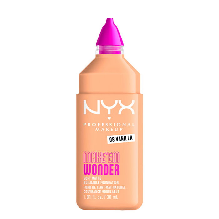 Nyx Professional Make Up Make'Em Wonder Soft Matte Foundation n° 08 - Vanille, 30 ml