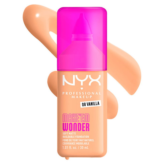 Nyx Professional Make Up Make'Em Wonder Soft Matte Foundation n° 08 - Vanille, 30 ml