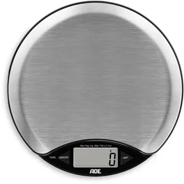 ADE Balance de cuisine digitale Anja avec thermomètre, Argent