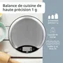 ADE Balance de cuisine numérique Anja - Thermomètre inclus - Plateau inox - Capacité 5 kg / Précision 1 g - Écran LCD - Alimentée par pile - Garantie 3 ans