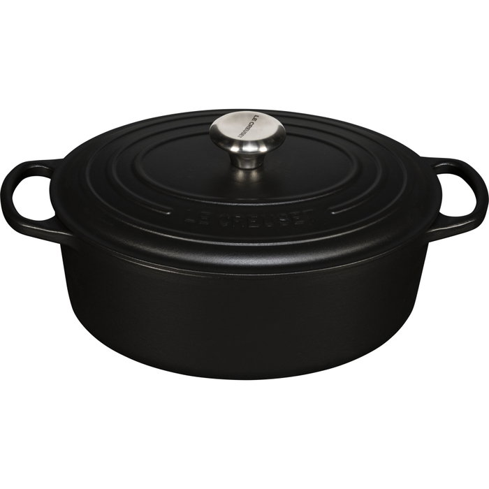 Le Creuset Signature Roaster ovale 29cm noir Le Creuset Signature Roaster ovale 29cm noir