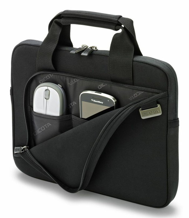 Dicota Housse SMART pour Ordinateur Portable 15-15,6" - Néoprène Élastique avec Poche à Fermeture Éclair et Poignées