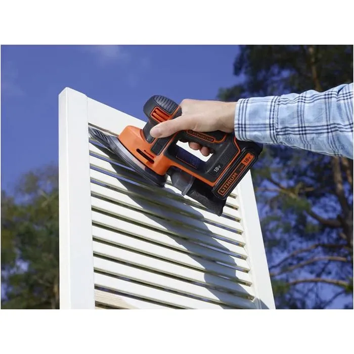 Black & Decker Ponceuse de détail sans fil BDCDS18 18V - Design Mouse avec sac à poussière