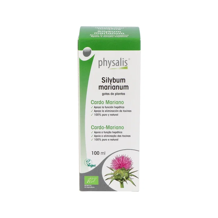 PHYSALIS Extrait de Chardon-Marie (Silybum marianum) 100 ml Bio PHYSALIS Extrait de Chardon-Marie (Silybum marianum) 100 ml Bio
