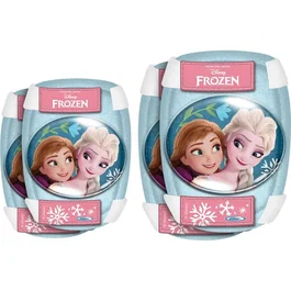 Disney Kit Coudières et Genouillères La Reine des Neiges Taille Unique avec Sangles Élastiques et Système Scratch Bleu