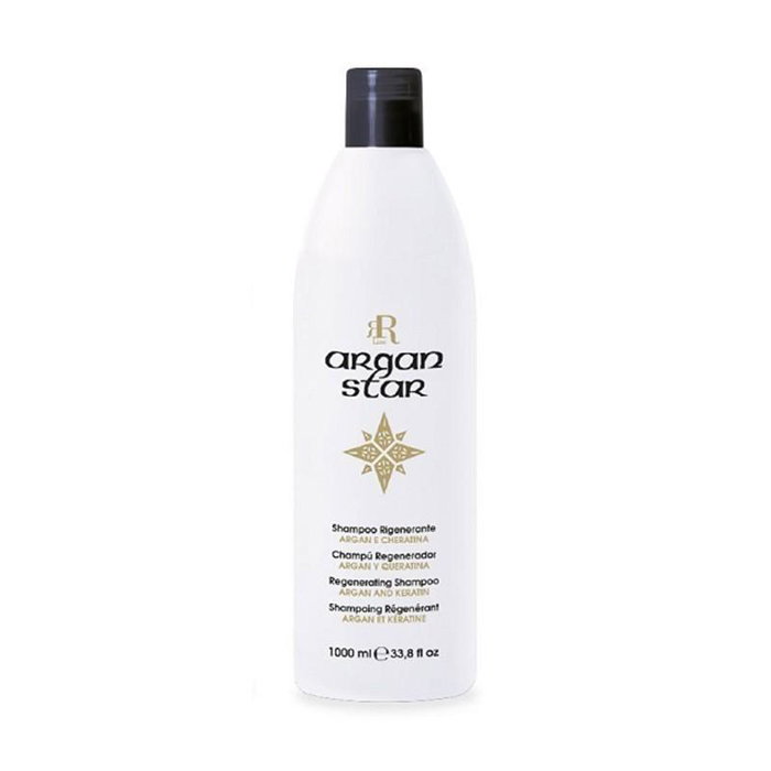 Racioppi Shampoing régénérant à l'huile d'argan et kératine Star - 1000 mL - Pour cheveux abîmés et frisés - Nettoyage en profondeur, brillance Racioppi Shampoing régénérant à l'huile d'argan et kératine Star - 1000 mL - Pour cheveux abîmés et frisés - Nettoyage en profondeur, brillance