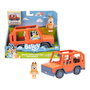 Moose Toys Voiture de Bluey - Véhicule familial 4x4 avec figurine Chilli et accessoires