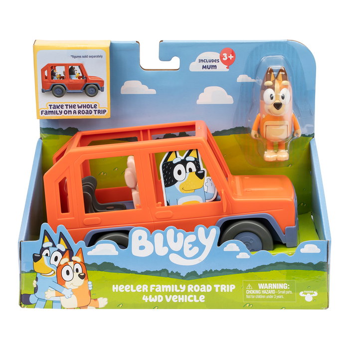 Moose Toys Voiture de Bluey - Véhicule familial 4x4 avec figurine Chilli et accessoires Moose Toys Voiture de Bluey - Véhicule familial 4x4 avec figurine Chilli et accessoires