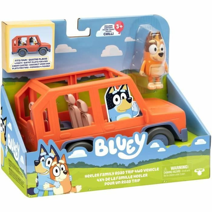Moose Toys Voiture de Bluey - Véhicule familial 4x4 avec figurine Chilli et accessoires Moose Toys Voiture de Bluey - Véhicule familial 4x4 avec figurine Chilli et accessoires