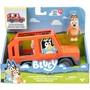 Bluey - Véhicule familial avec figurine Chilli et accessoires - Voiture de jeu avec toit ouvrant et autocollants