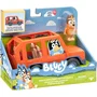 Bluey - Véhicule familial avec figurine Chilli et accessoires - Voiture de jeu avec toit ouvrant et autocollants