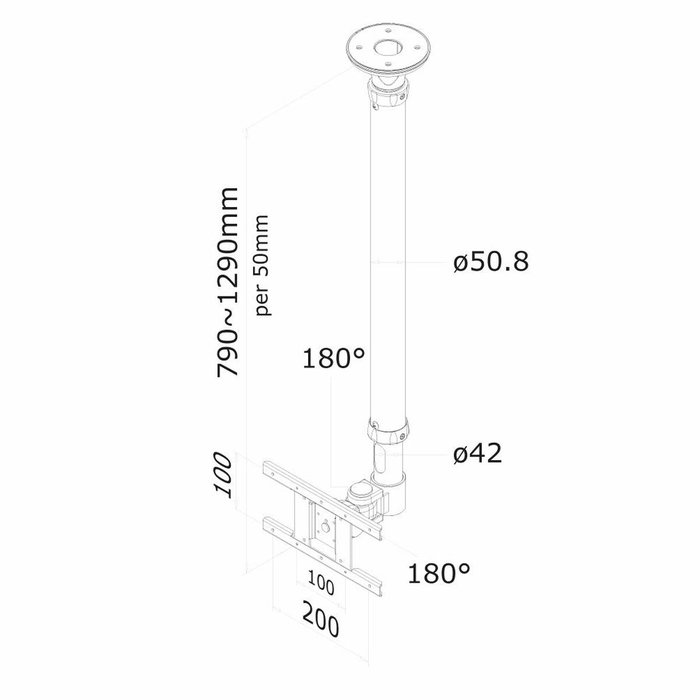 Support de TV Neomounts FPMA-C100SILVER 10" 30" 12 kg