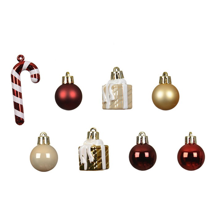 Decoris Adornos décoration árbol navidad, modèles variés, tube de 10 pièces