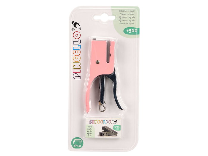 Pincello Agrafeuse 500 Agrafes Couleurs Assorties 10,5 cm Plastique Violet Rose Vert (Set de 24)