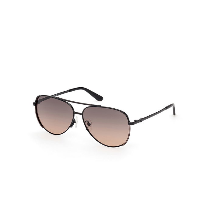 Guess Lunettes de Soleil Pilote pour Femme en Métal, Verres 58 mm, Branches 140 mm - Réf. GU00193 01B