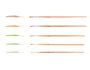 Innspiro Set de 5 pinceaux ronds à manche long n° 2, 4, 6, 8, 10