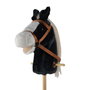 TACHAN Tête de cheval deluxe noir avec bâton et sons