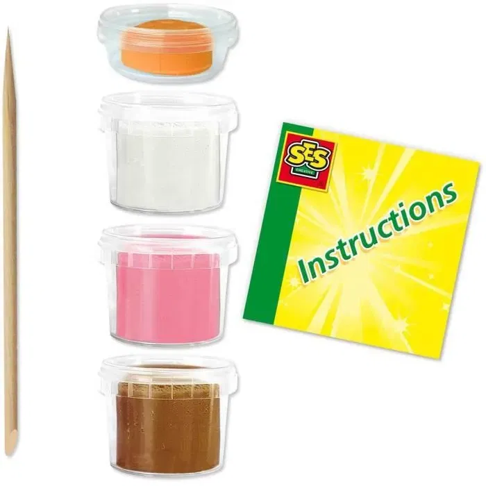 Ses Creative Pâte à Modeler FunDo - Animaux de la Ferme (3 x 90 g + 1 x 40 g), Set Interactif pour Enfants avec Instructions