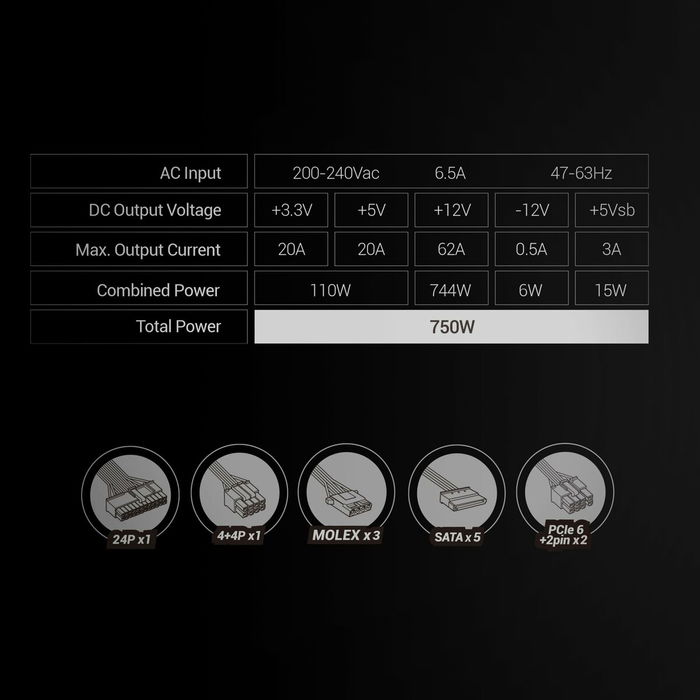 Bloc d’Alimentation Mars Gaming MPVU750SI ATX 750 W 80 Plus Silver Bloc d’Alimentation Mars Gaming MPVU750SI ATX 750 W 80 Plus Silver