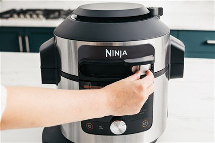 Ninja OL750EU Olla Électrique Multifonction 14-en.1 SmartLid Multi Cooker Foodi Max 7,5 Litres - Cocción a Presión, Freidora de Aire, Combi-Steam