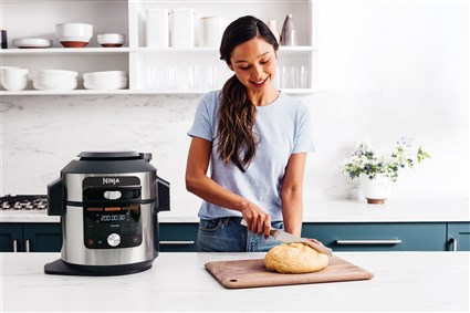 Ninja OL750EU Olla Électrique Multifonction 14-en.1 SmartLid Multi Cooker Foodi Max 7,5 Litres - Cocción a Presión, Freidora de Aire, Combi-Steam