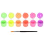 Jeux 2 momes Jeu de 6 peintures fluorescentes et pinceau