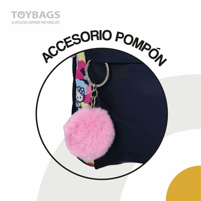 Toybags Sac à dos Hello Kitty double compartiment avec chariot noir T963