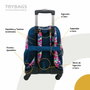 Toybags Sac à dos Hello Kitty double compartiment avec chariot noir T963